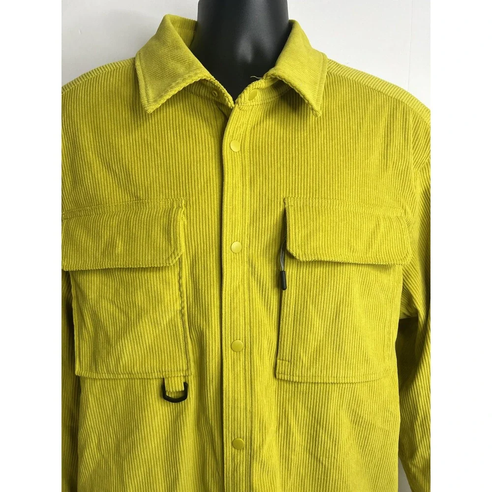 Bass Outdoor Shirt Jacket Mens Large Antique Moss Corduroy‎ Worker Quilted Lined